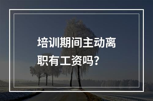 培训期间主动离职有工资吗？