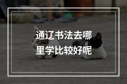 通辽书法去哪里学比较好呢