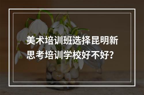 美术培训班选择昆明新思考培训学校好不好？