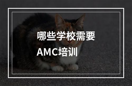 哪些学校需要AMC培训