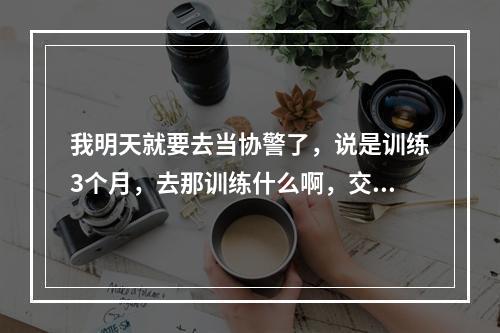 我明天就要去当协警了，说是训练3个月，去那训练什么啊，交了3000元，看到网上的都说协警不好，是骗人