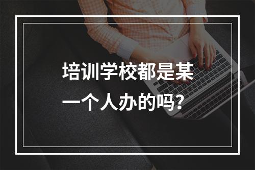 培训学校都是某一个人办的吗？