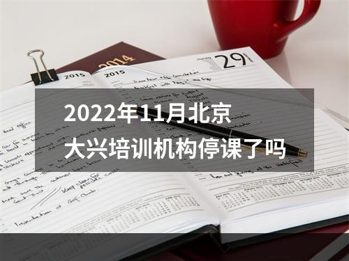 2022年11月北京大兴培训机构停课了吗