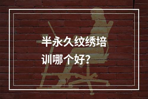 半永久纹绣培训哪个好？