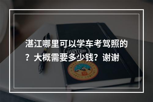 湛江哪里可以学车考驾照的？大概需要多少钱？谢谢