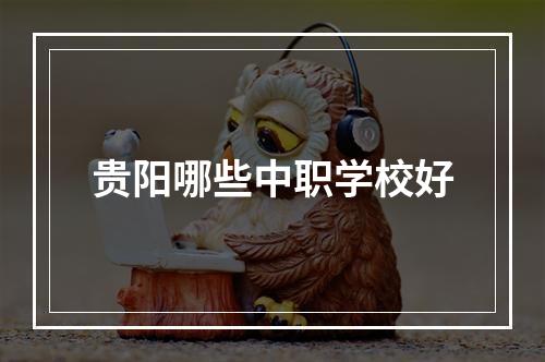 贵阳哪些中职学校好