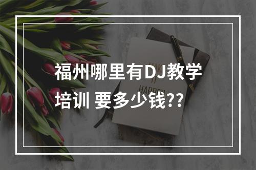 福州哪里有DJ教学培训 要多少钱??