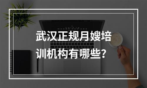 武汉正规月嫂培训机构有哪些？