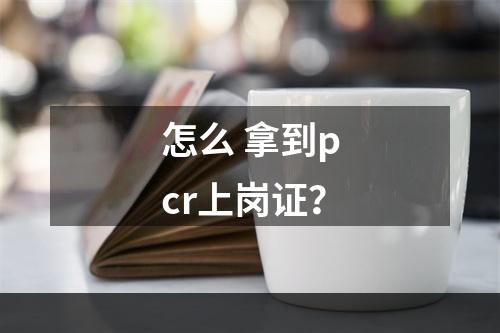 怎么 拿到pcr上岗证？