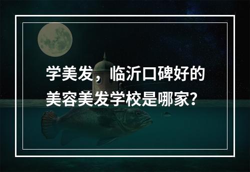 学美发，临沂口碑好的美容美发学校是哪家？