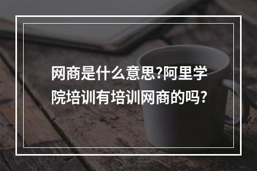 网商是什么意思?阿里学院培训有培训网商的吗?