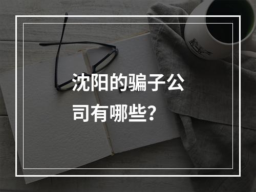 沈阳的骗子公司有哪些？