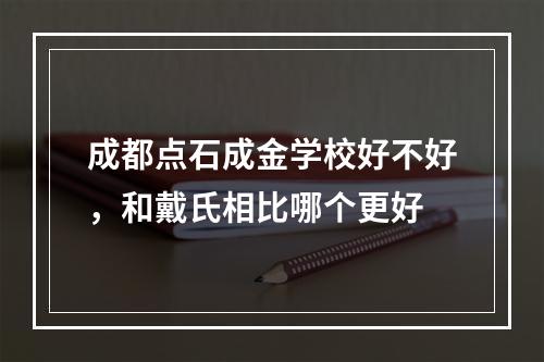 成都点石成金学校好不好，和戴氏相比哪个更好