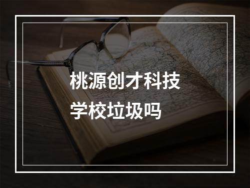 桃源创才科技学校垃圾吗