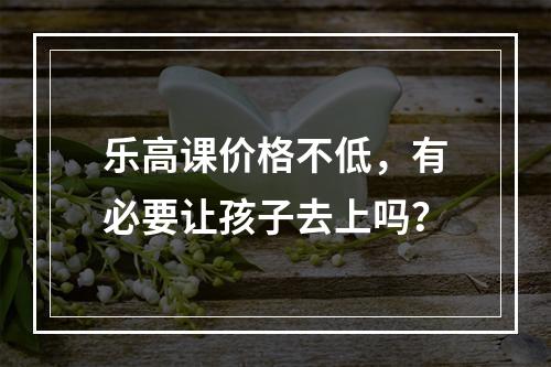 乐高课价格不低，有必要让孩子去上吗？