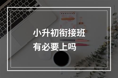 小升初衔接班有必要上吗