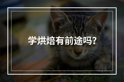 学烘焙有前途吗？