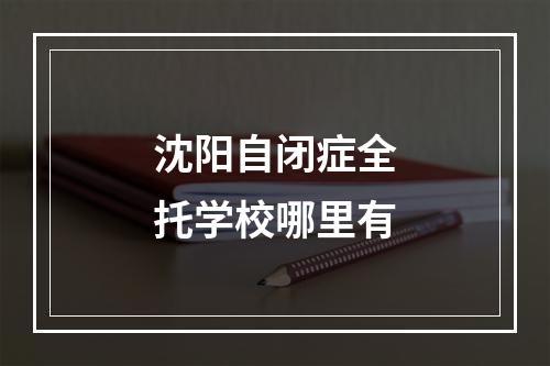 沈阳自闭症全托学校哪里有