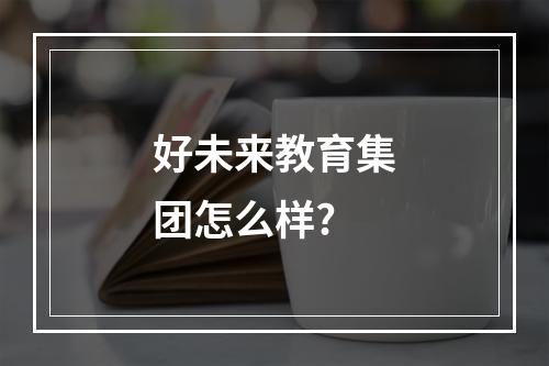 好未来教育集团怎么样?