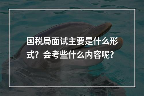 国税局面试主要是什么形式？会考些什么内容呢？