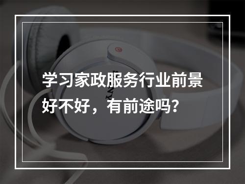 学习家政服务行业前景好不好，有前途吗？