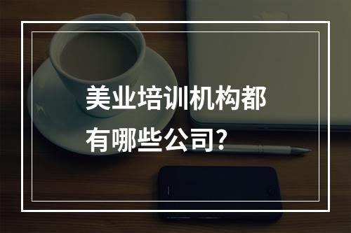 美业培训机构都有哪些公司?