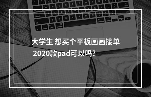 大学生 想买个平板画画接单 2020款pad可以吗?