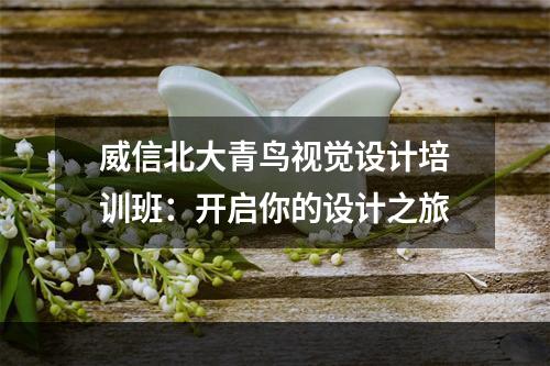 威信北大青鸟视觉设计培训班：开启你的设计之旅