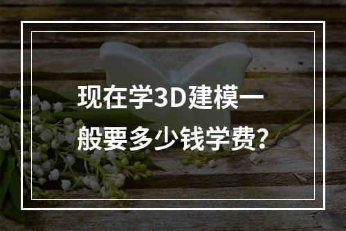 现在学3D建模一般要多少钱学费？