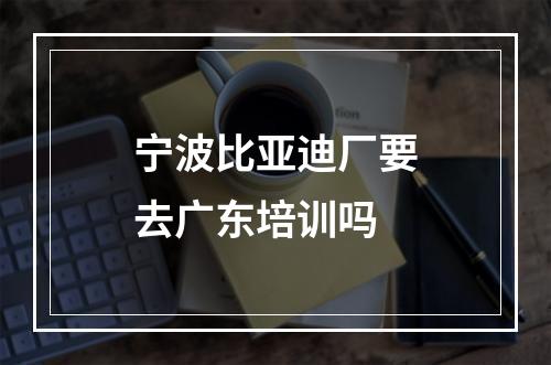 宁波比亚迪厂要去广东培训吗