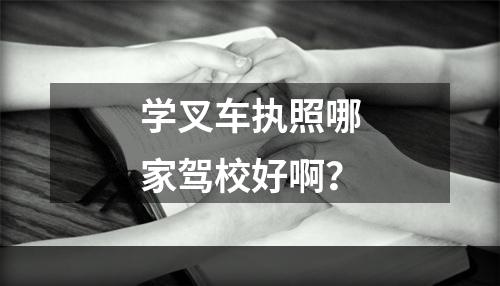 学叉车执照哪家驾校好啊？