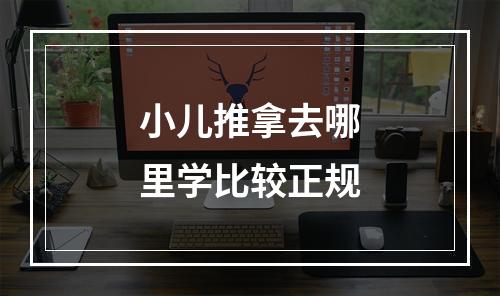 小儿推拿去哪里学比较正规