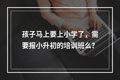 孩子马上要上小学了，需要报小升初的培训班么？