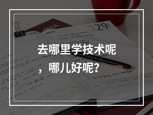 去哪里学技术呢，哪儿好呢？