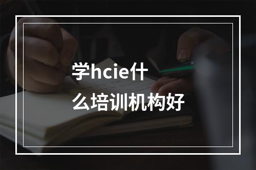 学hcie什么培训机构好