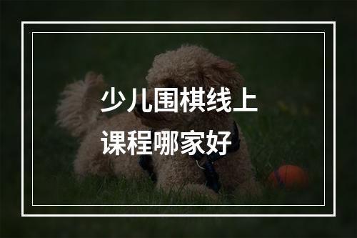 少儿围棋线上课程哪家好