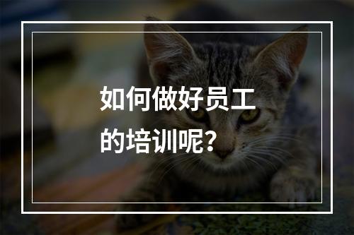 如何做好员工的培训呢？