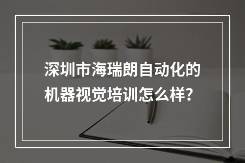 深圳市海瑞朗自动化的机器视觉培训怎么样？