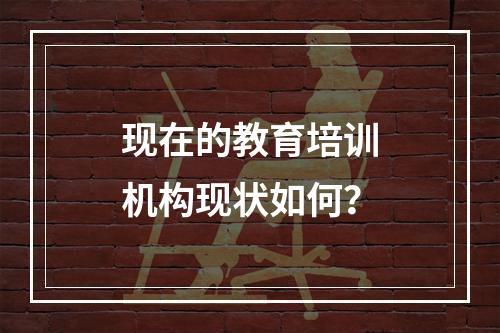 现在的教育培训机构现状如何？