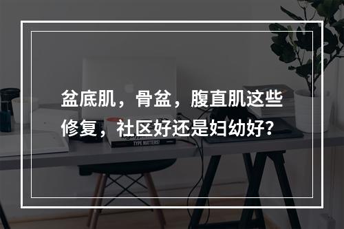 盆底肌，骨盆，腹直肌这些修复，社区好还是妇幼好？