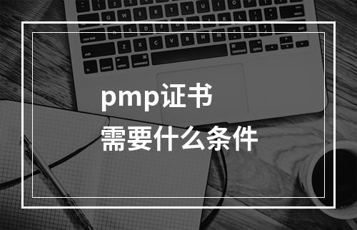 pmp证书 需要什么条件