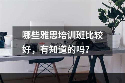 哪些雅思培训班比较好，有知道的吗？