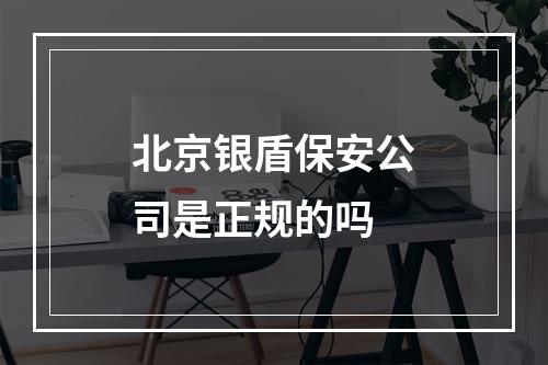 北京银盾保安公司是正规的吗