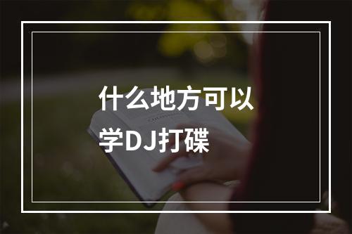 什么地方可以学DJ打碟