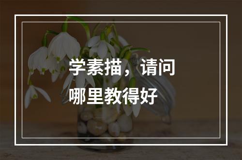 学素描，请问哪里教得好