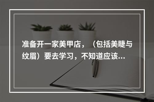 准备开一家美甲店，（包括美睫与纹眉）要去学习，不知道应该去专业的学校还是去当学徒好呢？