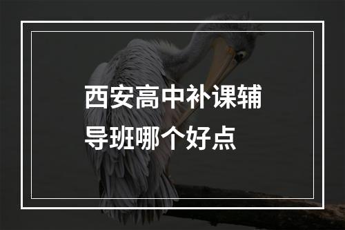 西安高中补课辅导班哪个好点