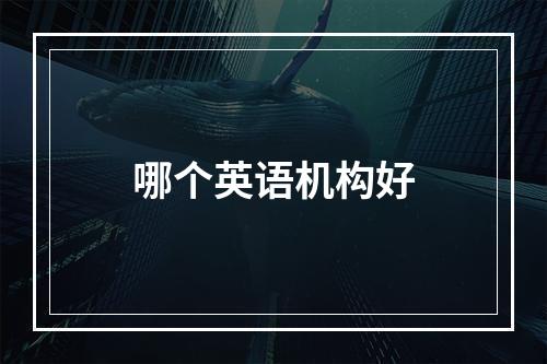 哪个英语机构好