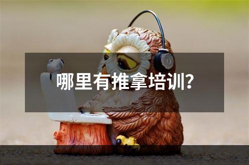 哪里有推拿培训？