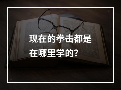 现在的拳击都是在哪里学的？